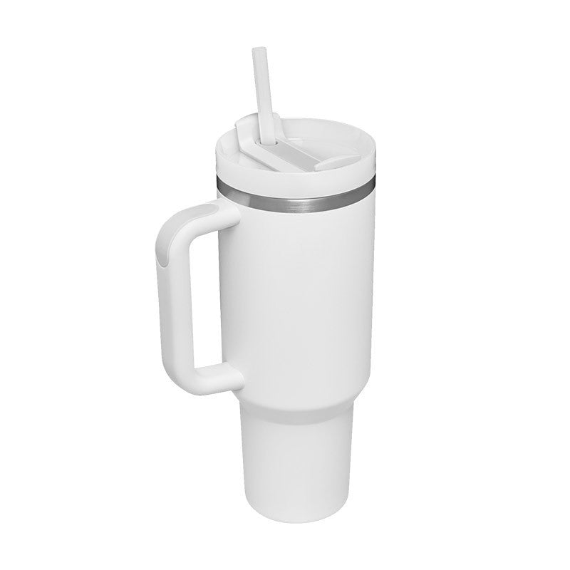 40 Oz Tumbler mit Griff, Strohhalm, Vakuum-Kaffeebecher mit Deckel.