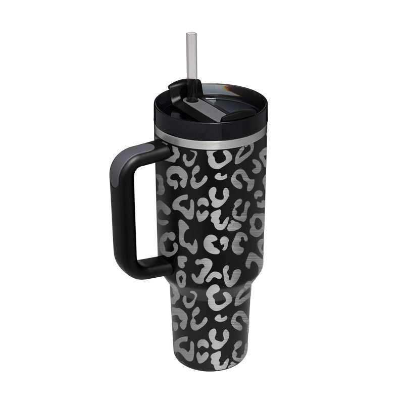 40 Oz Tumbler mit Griff, Strohhalm, Vakuum-Kaffeebecher mit Deckel.