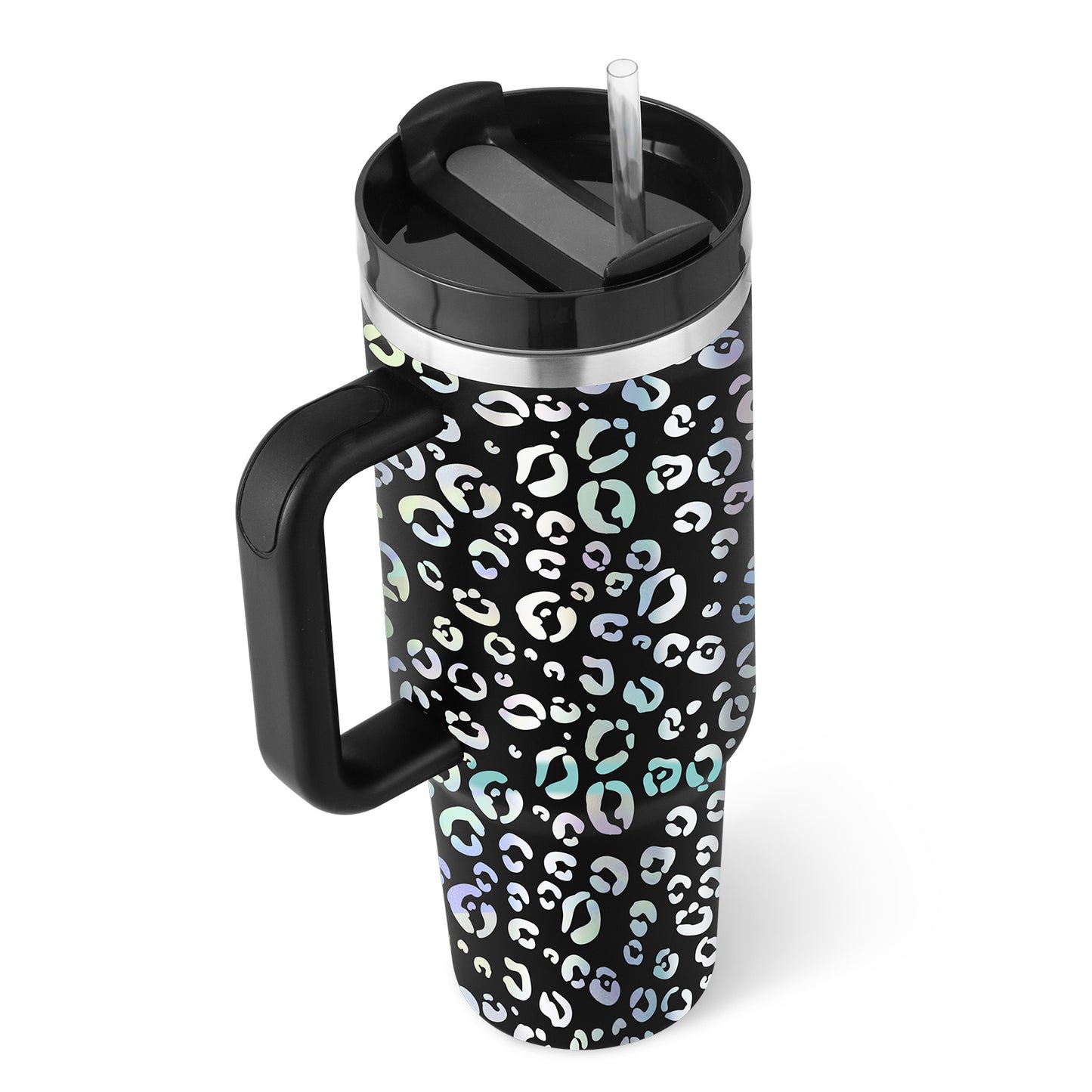 40 Oz Tumbler mit Griff, Strohhalm, Vakuum-Kaffeebecher mit Deckel.