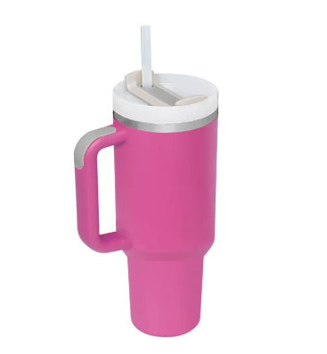 40 Oz Tumbler mit Griff, Strohhalm, Vakuum-Kaffeebecher mit Deckel.