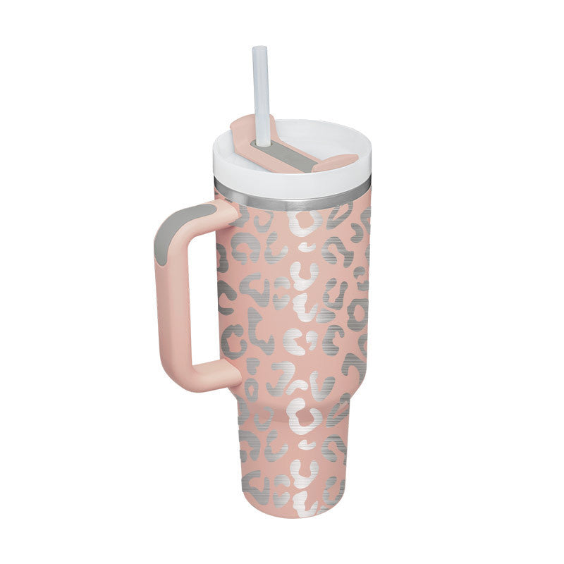 40 Oz Tumbler mit Griff, Strohhalm, Vakuum-Kaffeebecher mit Deckel.