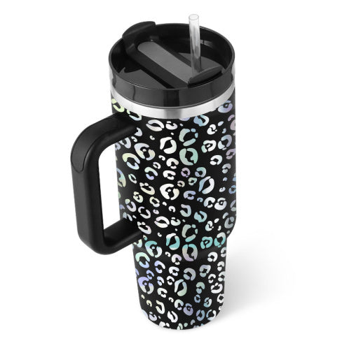 40 Oz Tumbler mit Griff, Strohhalm, Vakuum-Kaffeebecher mit Deckel.