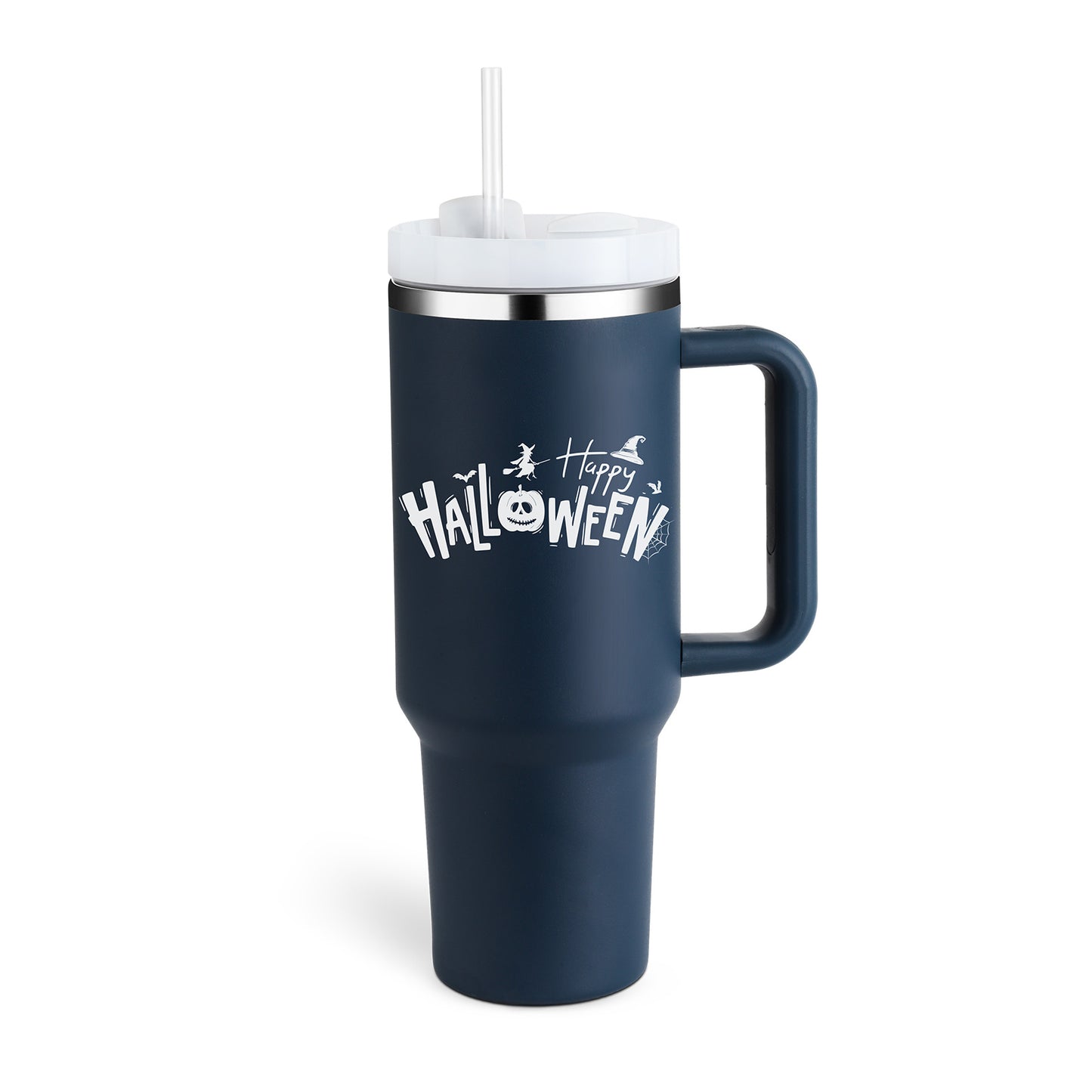 40 Oz Tumbler mit Griff, Strohhalm, Vakuum-Kaffeebecher mit Deckel.